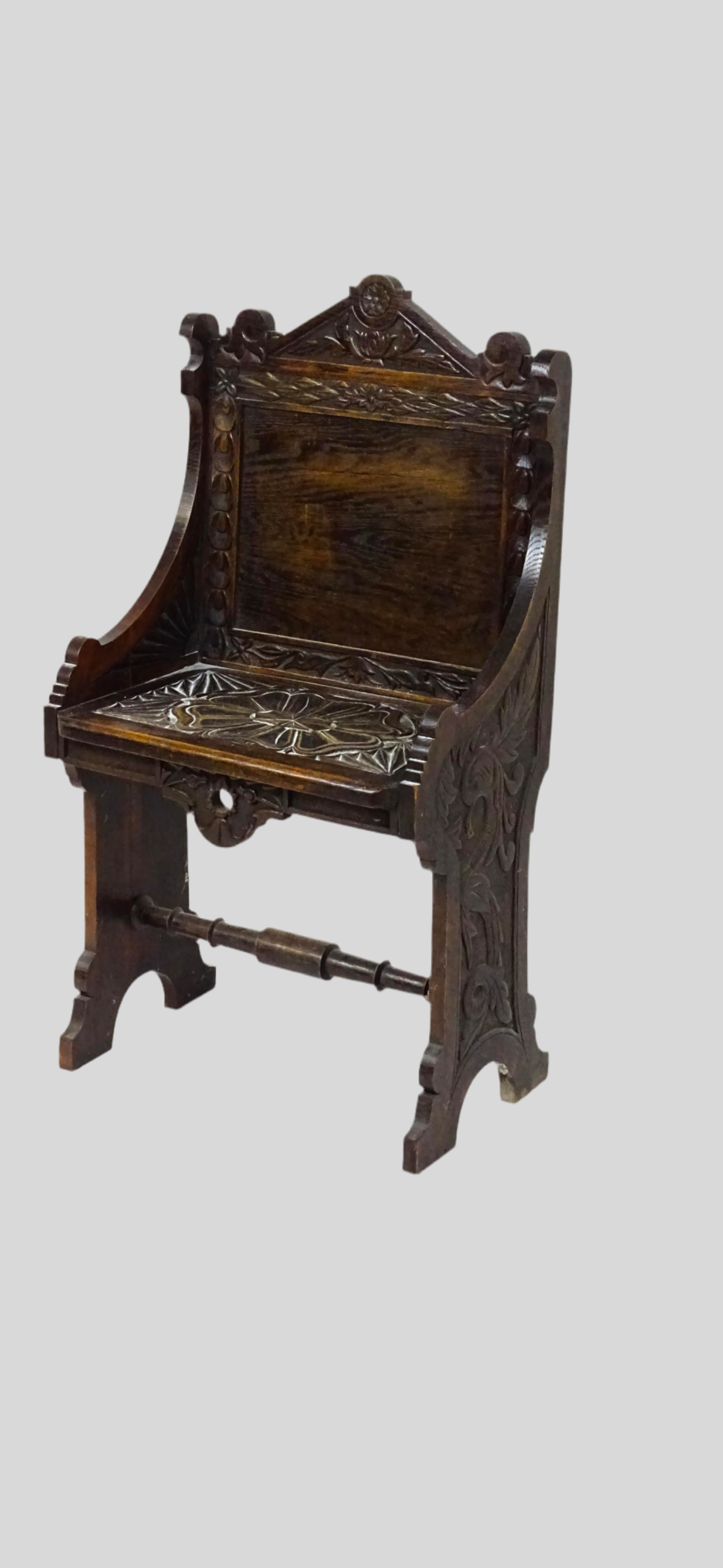 Victorian Carved Oak Chair - Nathaniel’s Antiques
