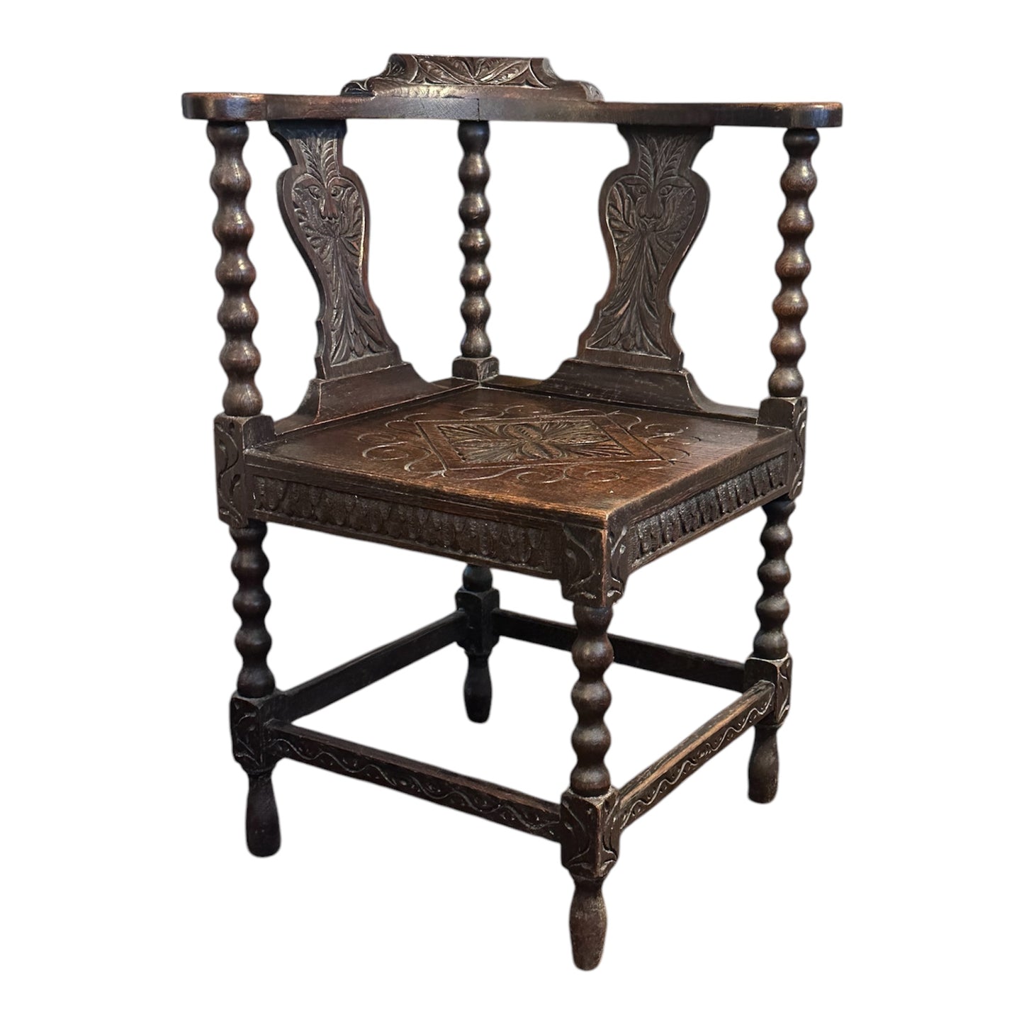 English Oak Corner Chair - Nathaniel’s Antiques