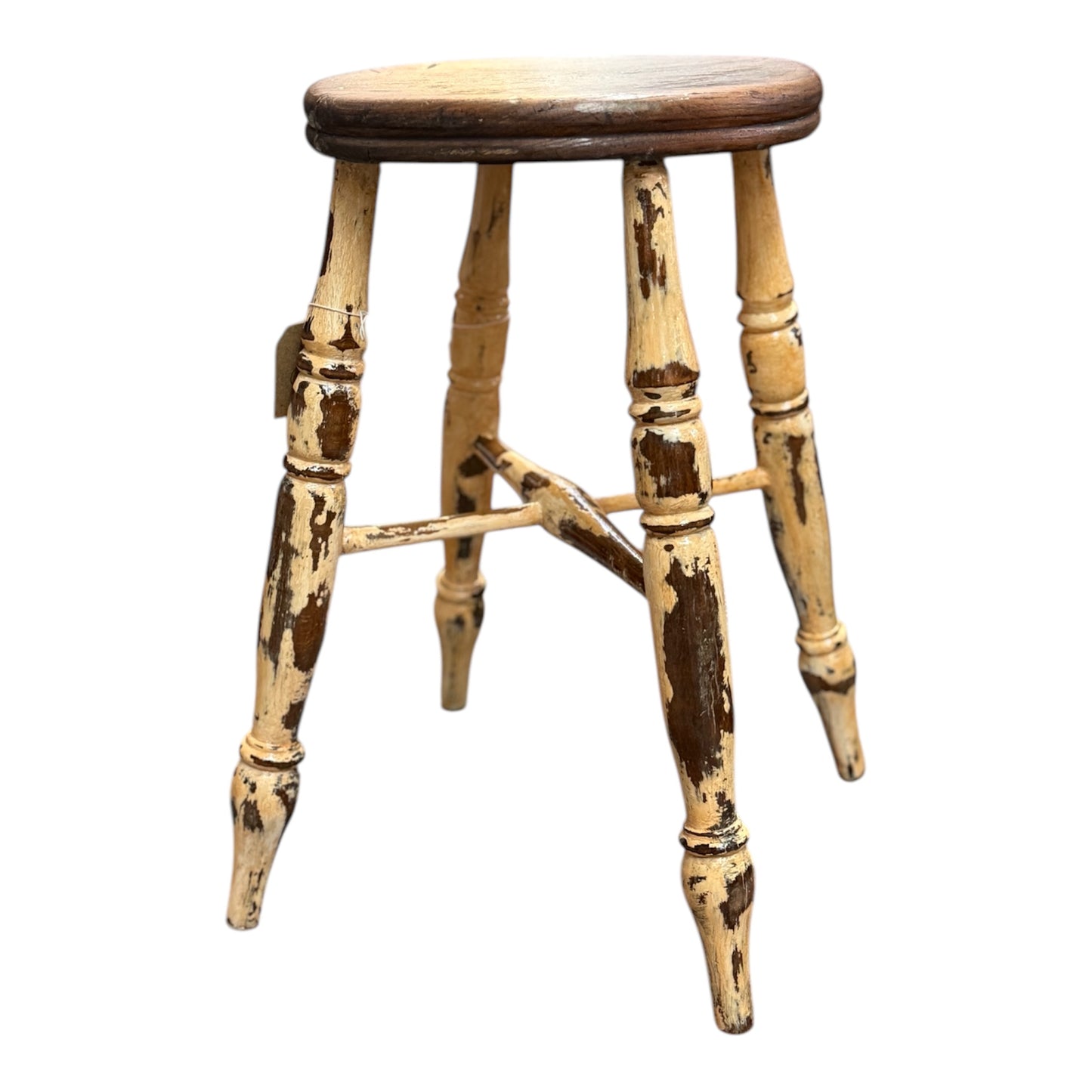 Victorian Elm Penny Stool - Nathaniel’s Antiques
