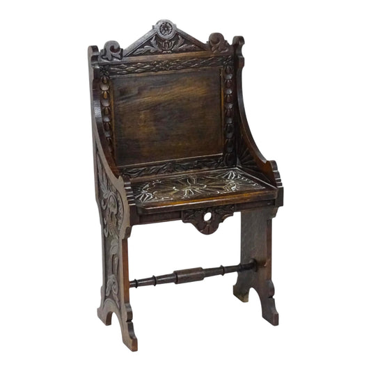 Victorian Carved Oak Chair