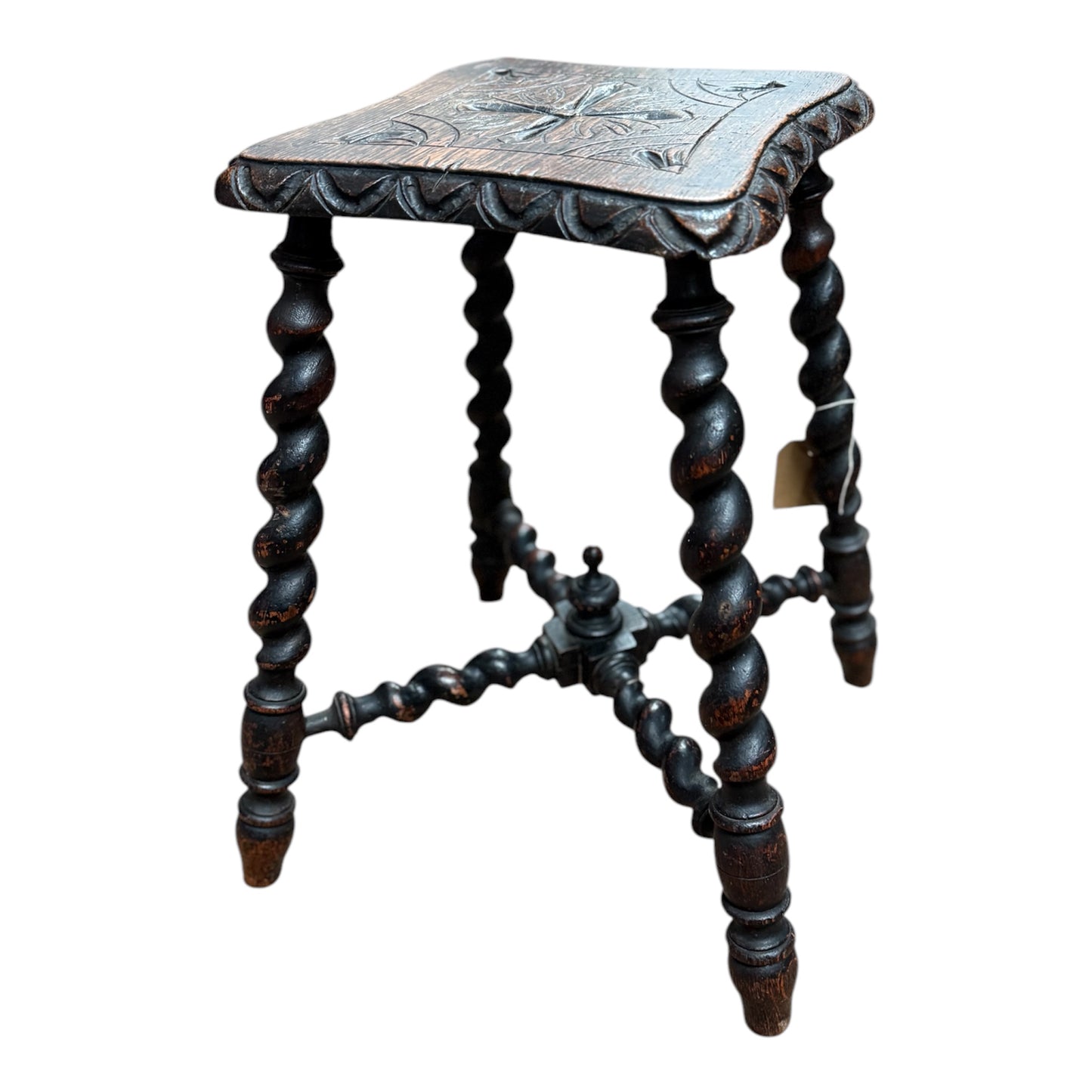 English Oak Ebonised Stool