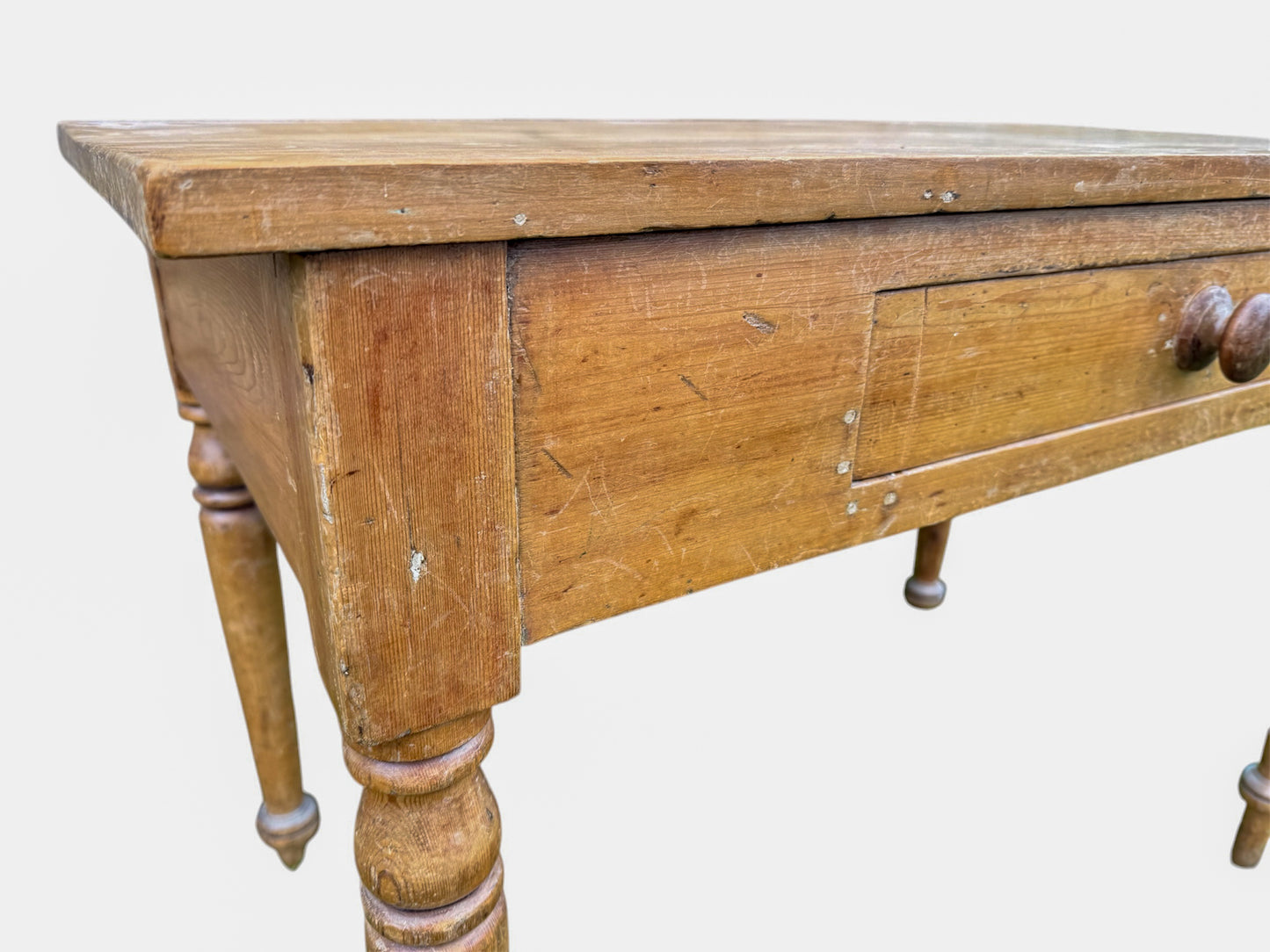 Victorian Pine Rustic Console Table